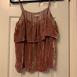 Madewell crushed velvet top
